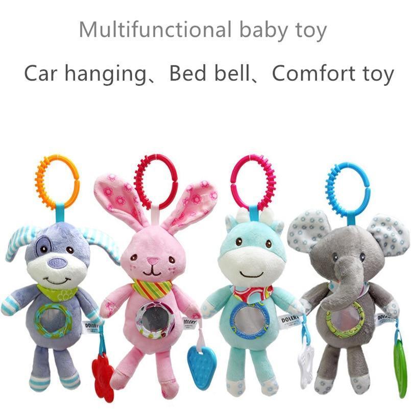 Modern Baby Rattles Stroller Hanging Soft Toy Mobile Cute Animal Doll Elephant Rabbit Dog Baby Crib Hanging Bell Toys For Kids and Baby - BIG FRENCHIES
