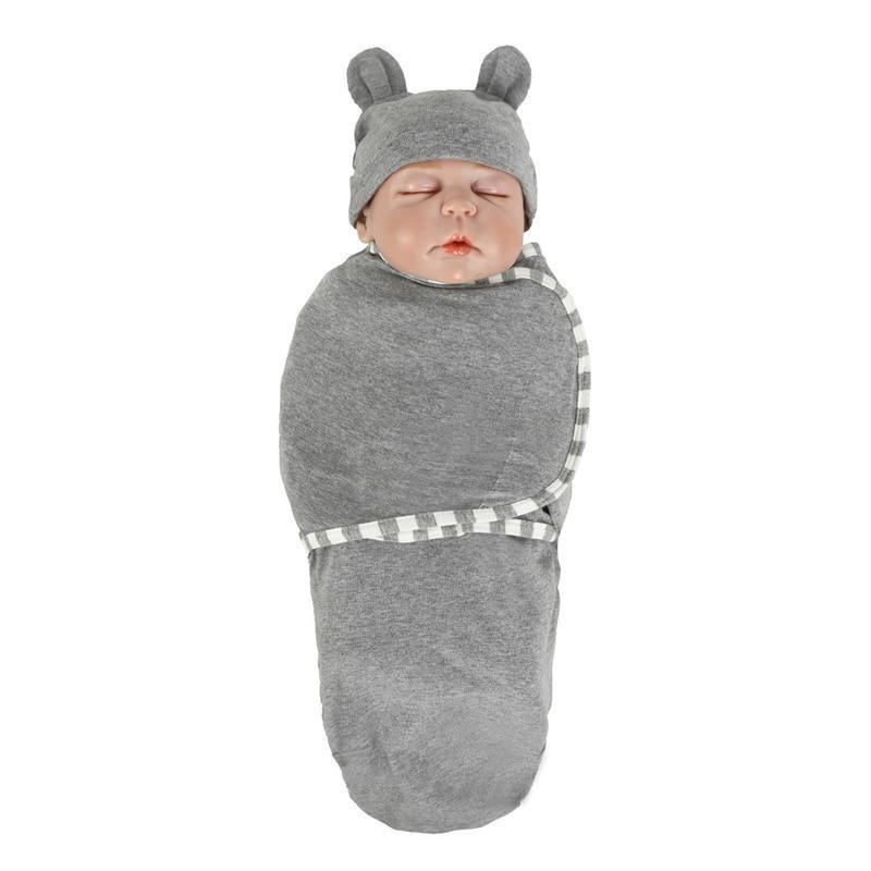 Muslin Swaddle Newborn Organic Cotton Blanket Extract Envelope Baby Sleeping Things Bedding for Boys Girls with a Hat Blanket Bag - BIG FRENCHIES