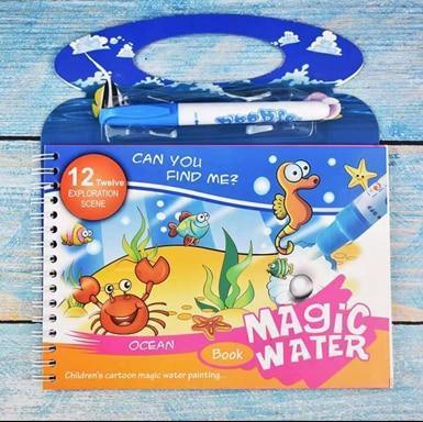 Montessori Coloring Book Doodle & Reusable Magic Pen Painting Drawing Board For Kids Baby Educational Birthday Toy - BIG FRENCHIES