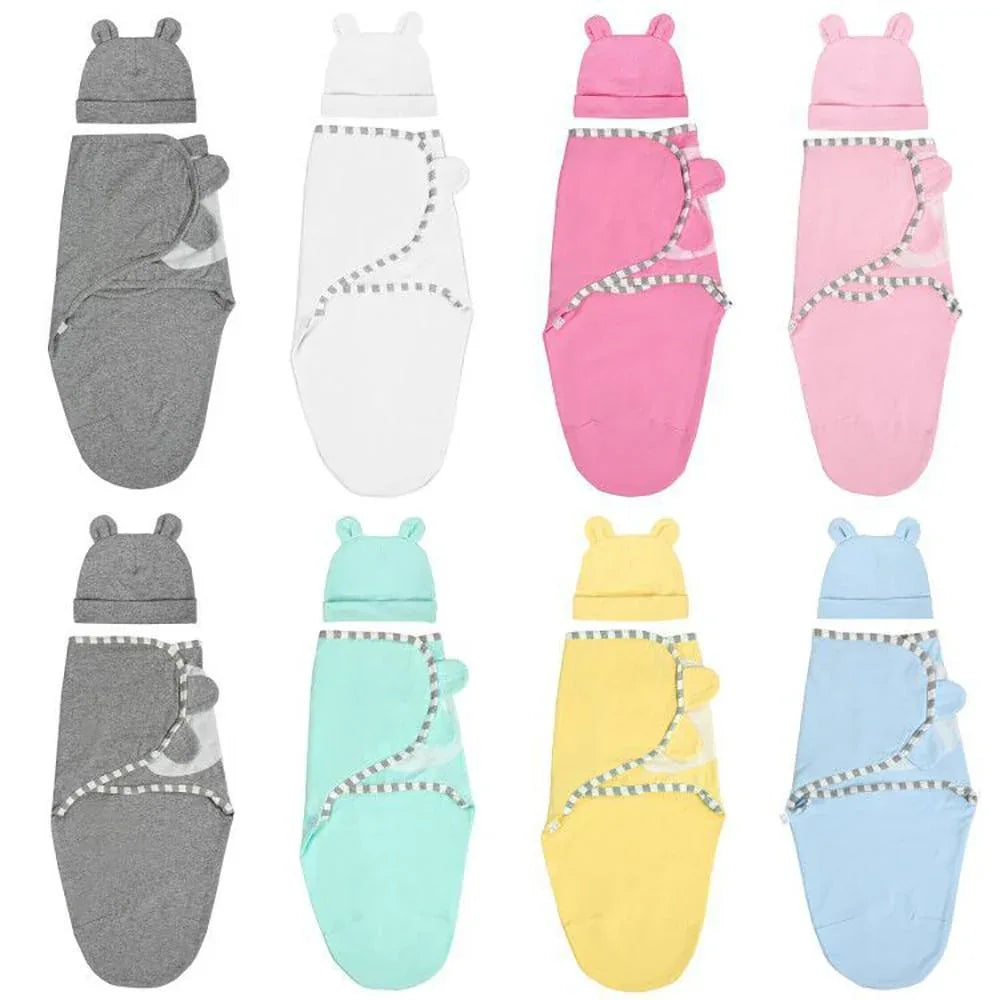 Muslin Swaddle Newborn Organic Cotton Blanket Extract Envelope Baby Sleeping Things Bedding for Boys Girls with a Hat Blanket Bag - BIG FRENCHIES