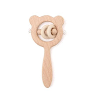Wooden Teether Hedgehog Crochet Beads Wood Crafts Ring Engraved Bead Baby Teether Wooden Toys For Kids Rattle - BIG FRENCHIES