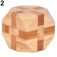 MEACAOFG Kongming Luban Lock Kids Wooden Chinese Traditional Puzzle Toy Children Brain Teaser Games 3D Intellectual Creative Unlock Toy