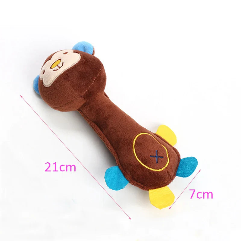 Durable Squeaky Dog Plush Toy – Animal Shape Chew Toy for Small Dogs & Puppies - BIG FRENCHIES
