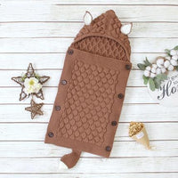 Stevvex Knitted Newborn Baby Blanket Baby Sleeping Bags Stroller Bedding Warm Swaddle Wrap - BIG FRENCHIES