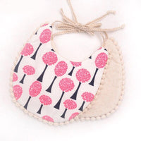 Double-deck Infant Baby Girl Boy Bib Kid Toddler Dinner Feeding Tassel Cotton Linen Burp Cloths - BIG FRENCHIES