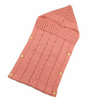 Warm Baby Blanket Knitted Newborn Swaddle Wrap Soft Footmuff Cotton Envelope For Stroller Accessories Blanket Bag - BIG FRENCHIES