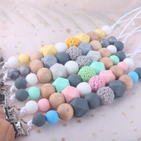 Modern Handmade Chain Wooden Holder For Pacifier Clips Leash Strap Nipple Holder For Infant Feeding For Baby - BIG FRENCHIES