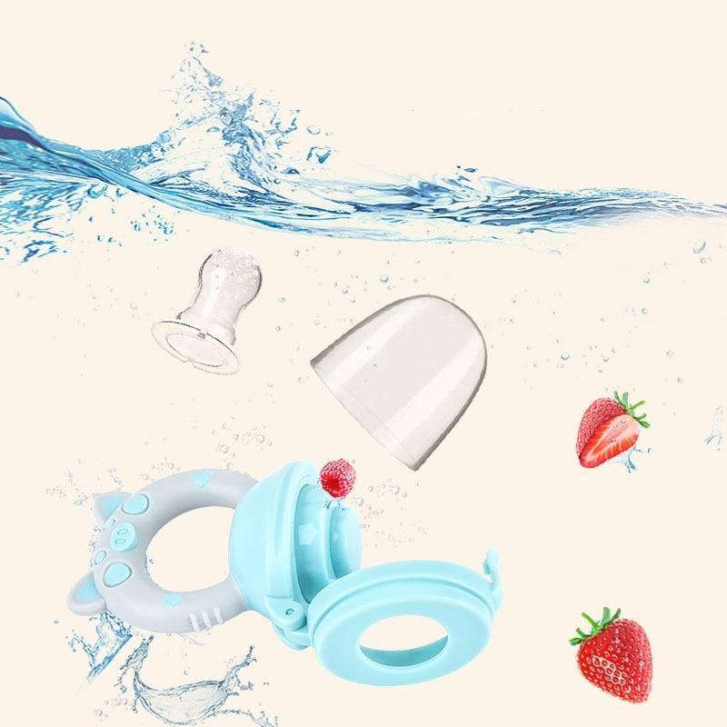 Silicone Baby Pacifier Feeder Cartoon Animal Infant Nipple Holder Newborn Fruit pacifier Tetine Silicona Nipple Bit - BIG FRENCHIES