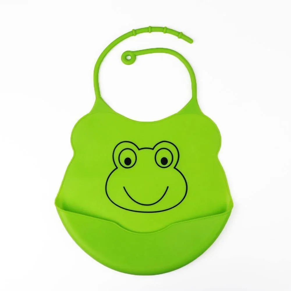 Silicone Baby Bibs waterproof Baby Saliva Towel Animal Adjustable Cloths Bandana Soft Feeding Cartoon Bib For Kids - BIG FRENCHIES