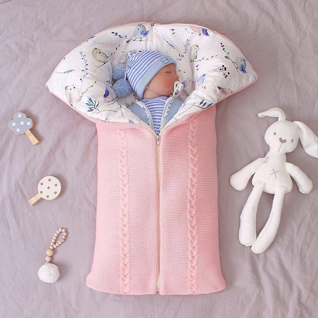 Newborn Infant Baby Knit Sleep Bag Stroller Envelope Blanket Winter Warm Swaddle Wrap Sleeping Bag For Babies - BIG FRENCHIES