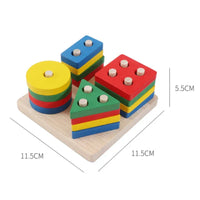 Montessori Wooden Building Blocks – Educational Color & Shape Toy - BIG FRENCHIES