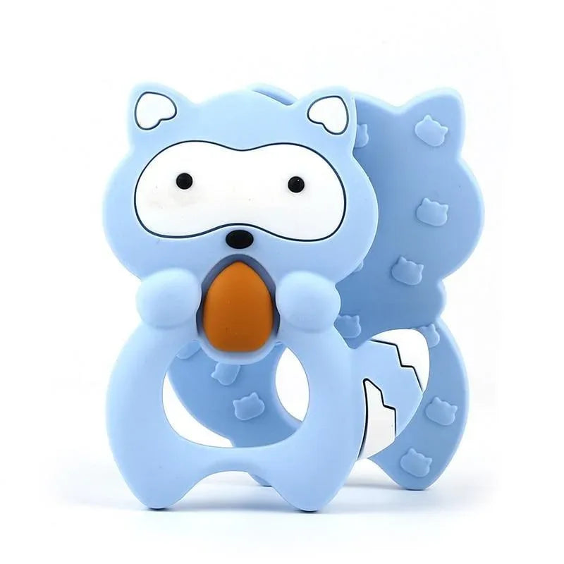 2pcs Cartoon Baby Teether Animal Silicone Teether Raccoon Elephant Koala Giraffe Baby Teething Toys Accessories Perfect Toy For Kids - BIG FRENCHIES