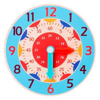 Children Montessori Wooden Clock Toys Hour Minute Second Cognition Colorful Clocks Toys for Kids Early Preschool Teaching Aids - BIG FRENCHIES