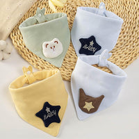 Baby Bibs Triangle Double Cotton Bibs Cartoon Saliva Towel Baby Boys Girls Feeding Apron Cotton Bib for Kids - BIG FRENCHIES