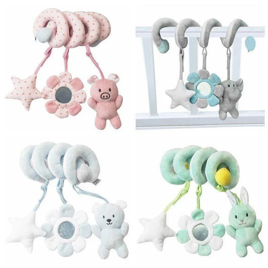 Modern Rattles Mobile Bed Baby Toys Cute Crib Stroller Spiral Newborn Educational Cartoon Animals Rattle Toy For Kids - BIG FRENCHIES