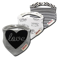 3PCS Comfortable Waterproof Organic Cotton Baby Burp Cloth Bandanna Scarf Bibs For Newborn Baby Boy And Girl - BIG FRENCHIES
