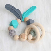 Modern Wood Pacifier Clip Chain Holder Nipples Pacifier Clips Pacifier Teether Teething Toy Cartoo Wooden Bracket For Pacifier For Kids - BIG FRENCHIES