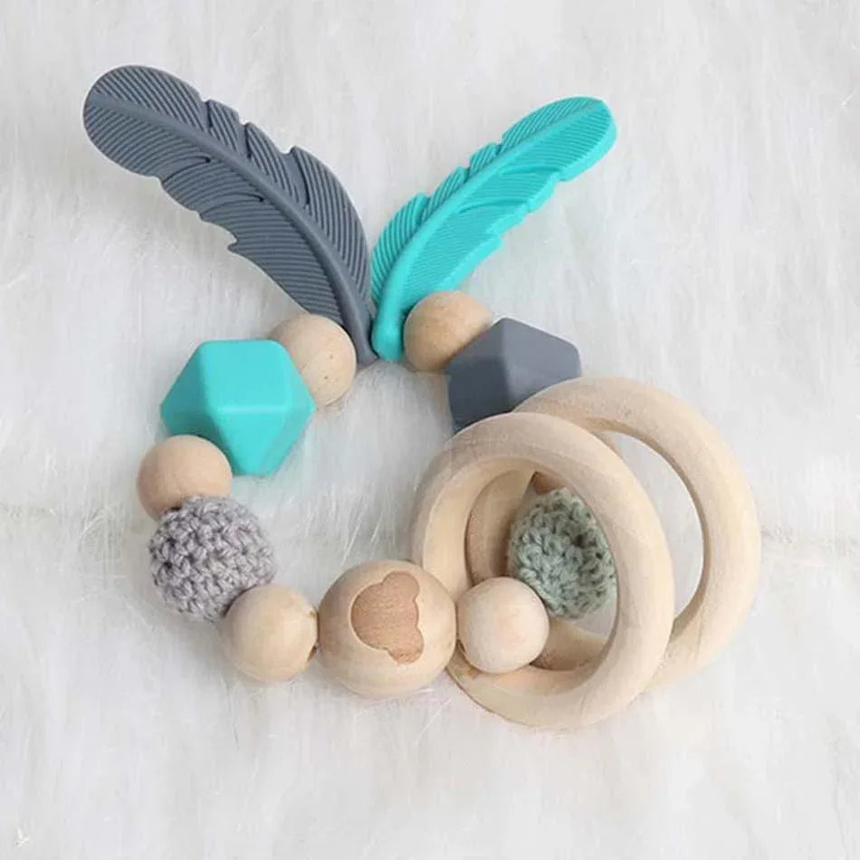 Modern Wood Pacifier Clip Chain Holder Nipples Pacifier Clips Pacifier Teether Teething Toy Cartoo Wooden Bracket For Pacifier For Kids - BIG FRENCHIES