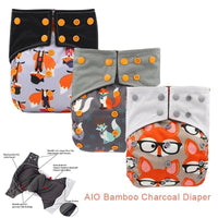All-In-One Cloth Diaper for Baby Bamboo Charcoal Eco-friendly Baby Cloth Diaper - BIG FRENCHIES