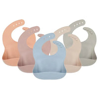 Solid Silicone Bibs Baby Feeding Saliva Towel Waterproof Soft Cloths Bandana Lightweight Infant Bibs - BIG FRENCHIES
