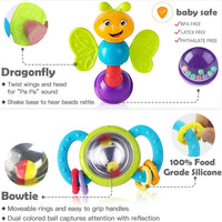 Baby Rattles Teether Shaker Grab and Spin Rattle Musical Toy Set Early Educational Toys For Baby - BIG FRENCHIES