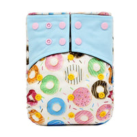 Baby Cloth Diaper Reusable Adjustable Pocket Nappy Cover Fit All Diaper Reusable Nappies Cotton In Modern Trend Printed Design For Unlimited Uses - BIG FRENCHIES