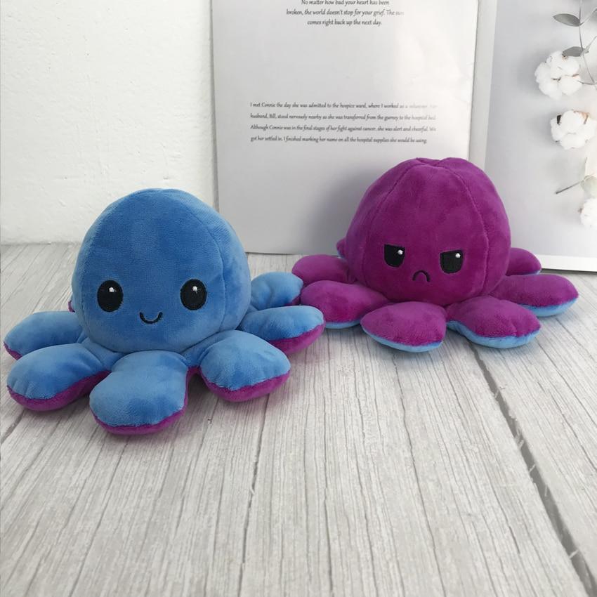 Reversible Flip Octopus Plush Stuffed Toy Soft Animal Home Accessories Cute Animal Doll Children Gifts Baby Plush Toy For Kids - BIG FRENCHIES