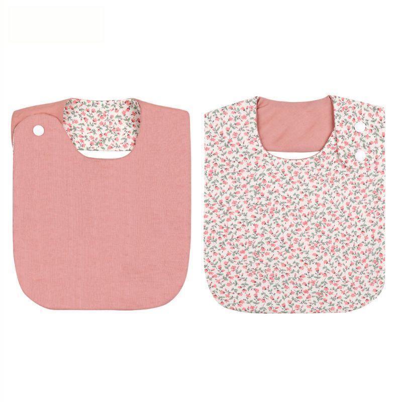 Floral Vintage Newborn Double Side Bibs Boys Girls Waterproof Linen Cotton Saliva Towel - BIG FRENCHIES