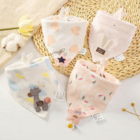 Baby Bibs Triangle Double Cotton Bibs Cartoon Saliva Towel Baby Boys Girls Feeding Apron Cotton Bib for Kids - BIG FRENCHIES