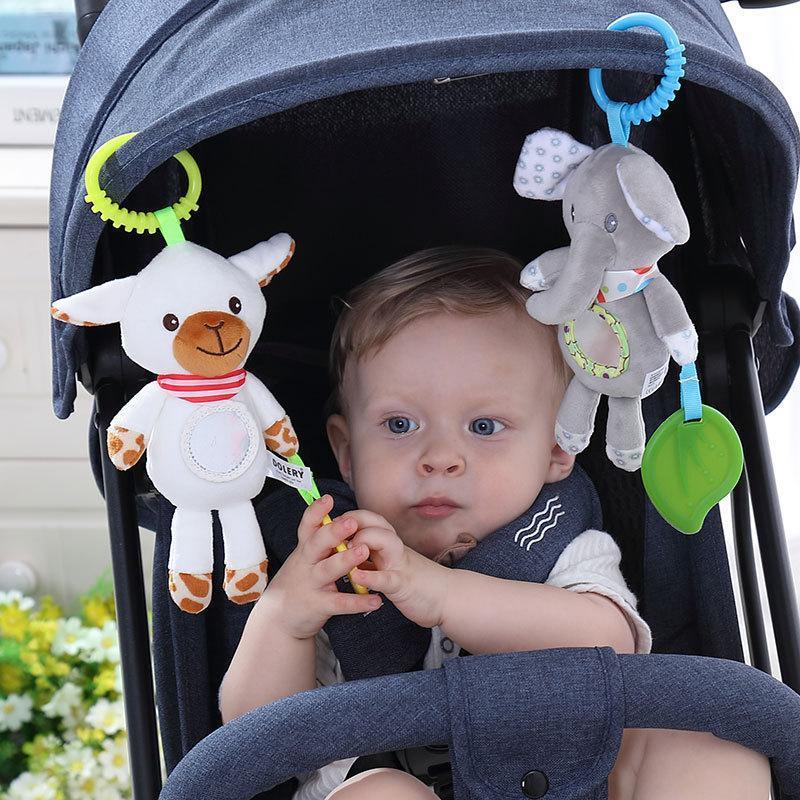 Modern Baby Rattles Stroller Hanging Soft Toy Mobile Cute Animal Doll Elephant Rabbit Dog Baby Crib Hanging Bell Toys For Kids and Baby - BIG FRENCHIES
