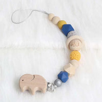 Modern Wood Pacifier Clip Chain Holder Nipples Pacifier Clips Pacifier Teether Teething Toy Cartoo Wooden Bracket For Pacifier For Kids - BIG FRENCHIES