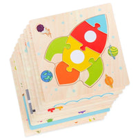 Baby Wooden 3D Tangram Puzzle – Educational Cartoon Animal Toy - BIG FRENCHIES