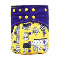 Baby Cloth Diaper Reusable Adjustable Pocket Nappy Cover Fit All Diaper Reusable Nappies Cotton In Modern Trend Printed Design For Unlimited Uses - BIG FRENCHIES