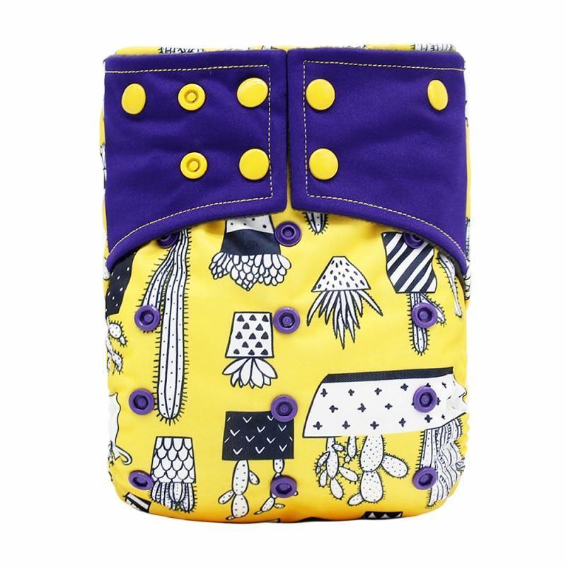 Baby Cloth Diaper Reusable Adjustable Pocket Nappy Cover Fit All Diaper Reusable Nappies Cotton In Modern Trend Printed Design For Unlimited Uses - BIG FRENCHIES