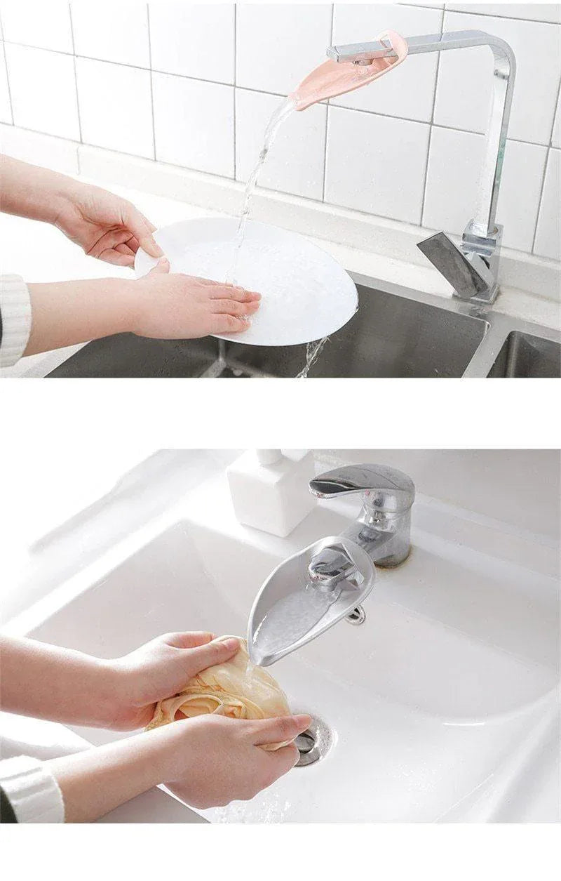 Silicone Baby Bath Toys Kids Faucet Extender children Hand Washing extender Bathroom Sink Rubber Water Reach Faucet Sink - BIG FRENCHIES