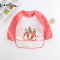 Cute Cartoon Print Baby Waterproof Long Sleeve Apron Children Feeding Smock Bib Baby Accessories - BIG FRENCHIES