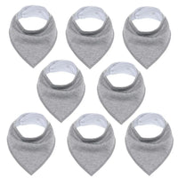8PCS/SET Comfortable Colorful 100% Organic Cotton Adjustable Snaps Bandana Saliva Bibs For Baby Boys & Girls Kids - BIG FRENCHIES