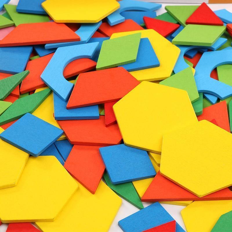 250pcs Wooden Geometric Clever Board Puzzle 3D Board Toy Baby Early Educational Learning Toys for Children Game (Multicolor) - BIG FRENCHIES