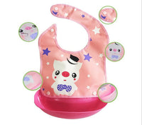 Baby Waterproof Silicone Bibs Burp Cloths Washable Roll Up Crumb Catcher Feeding Bib - BIG FRENCHIES