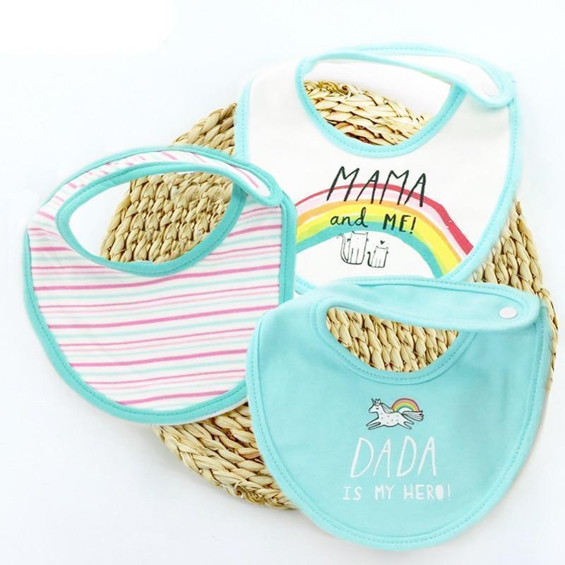 Moder 3PCS Baby Bibs Bandanna Lot Cotton Multi-style Triangle Cartoon For Infant Boys And Girls - BIG FRENCHIES