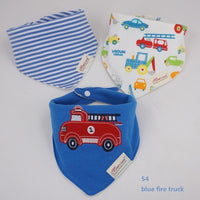 Moder 3PCS Baby Bibs Bandanna Lot Cotton Multi-style Triangle Cartoon For Infant Boys And Girls - BIG FRENCHIES