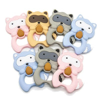 Silicone Raccoon Animal Cartoon Teether Food Grade Chewable Teething Toddle Safe For Baby And Perfect Gift For Babies - BIG FRENCHIES