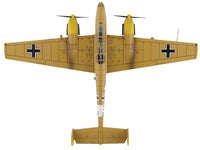 Messerschmitt BF 110E-2 Trop Fighter Aircraft "3U+AR 7./ZG26 Italy" (1941) German Luftwaffe "Air Power Series" 1/72 Diecast Model by Hobby Master