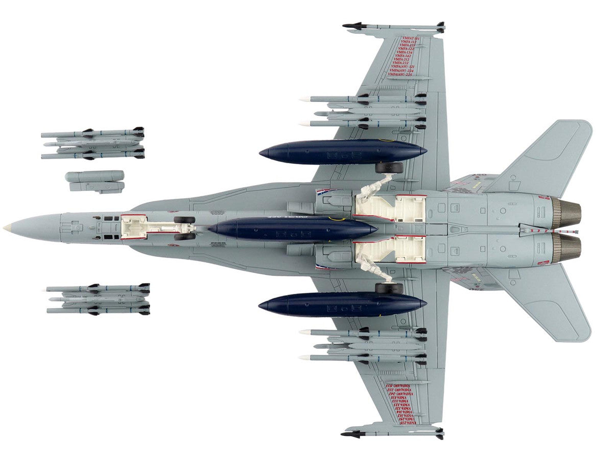 McDonnell Douglas F/A-18D Hornet Aircraft "164874 US Marines 250 Years VMFA-112 Cowboys" (2025) United States Marines "Air Power Series" 1/72 Diecast Model by Hobby Master