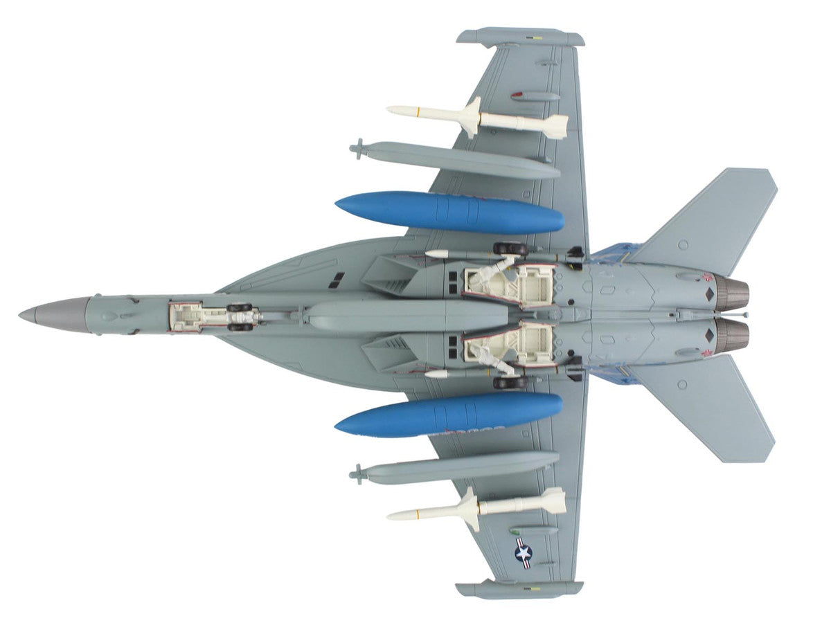 Boeing EA-18G Growler Aircraft "168256 VAQ-139 Cougars" (2025) United States Navy "Air Power Series" 1/72 Diecast Model by Hobby Master