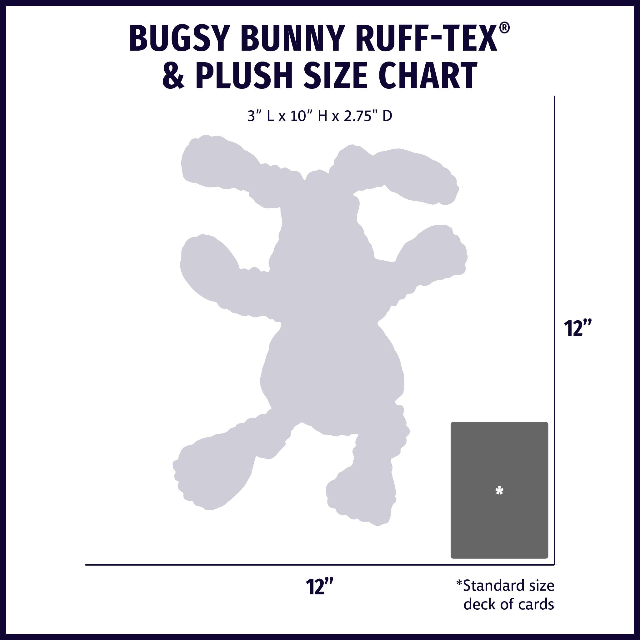 Huggle-Fusion® Bugsy Bunny Plush & Latex Dog Toy - BIG FRENCHIES