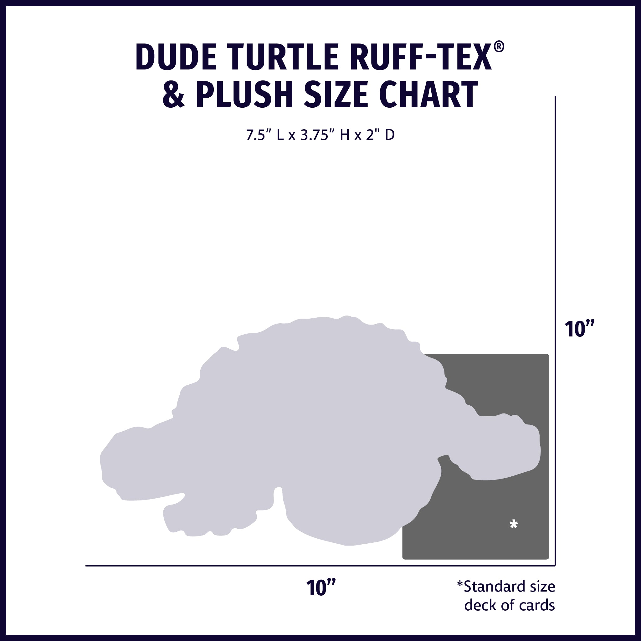 Huggle-Fusion® Dude Turtle Plush & Latex Dog Toy - BIG FRENCHIES