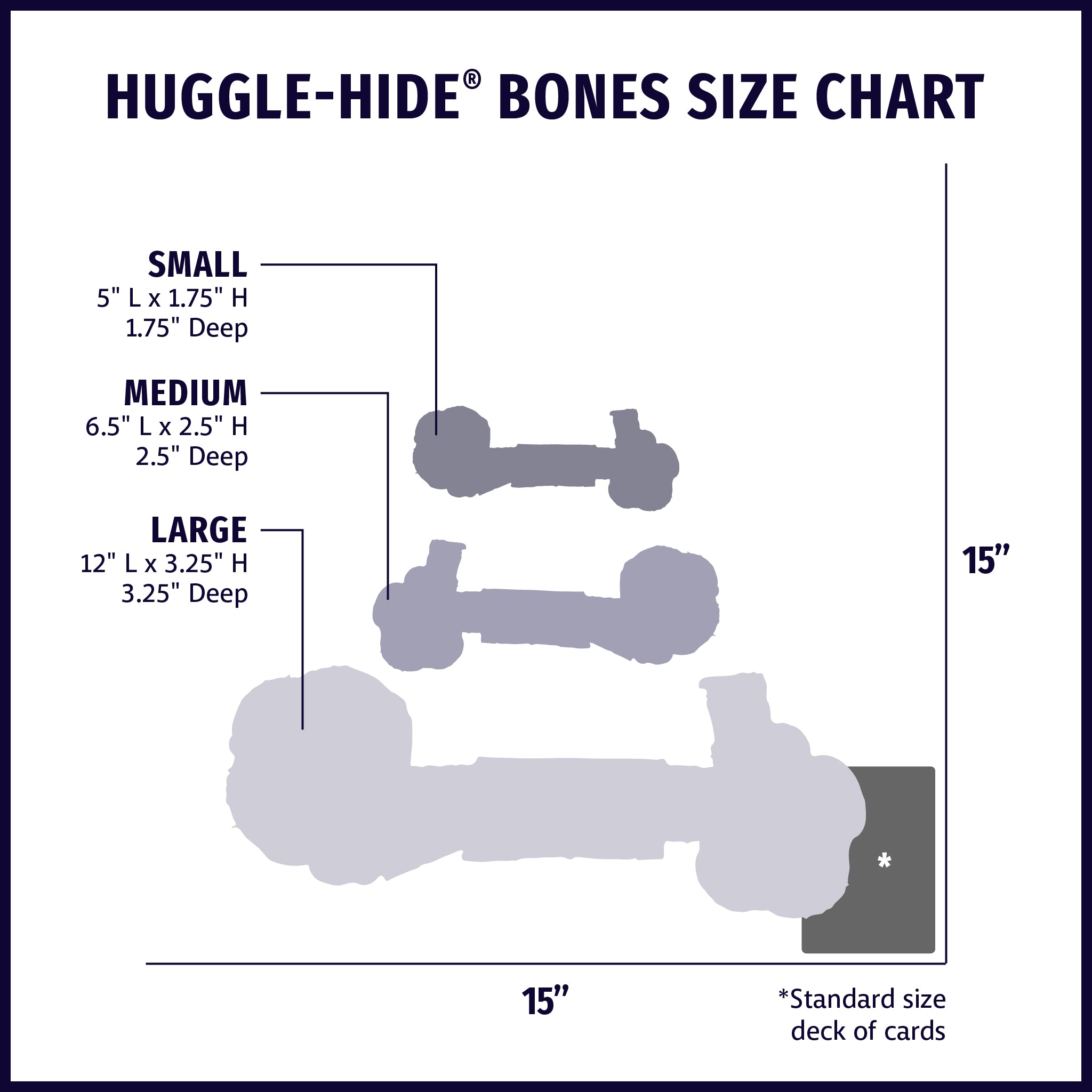 Huggle-Hide® Natural Leather Bone Dog Toy, 3 Pack - BIG FRENCHIES