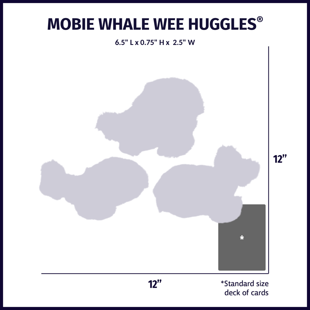 Mobie Whale Wee Huggles® Plush Dog Toys, 3 Pack - BIG FRENCHIES