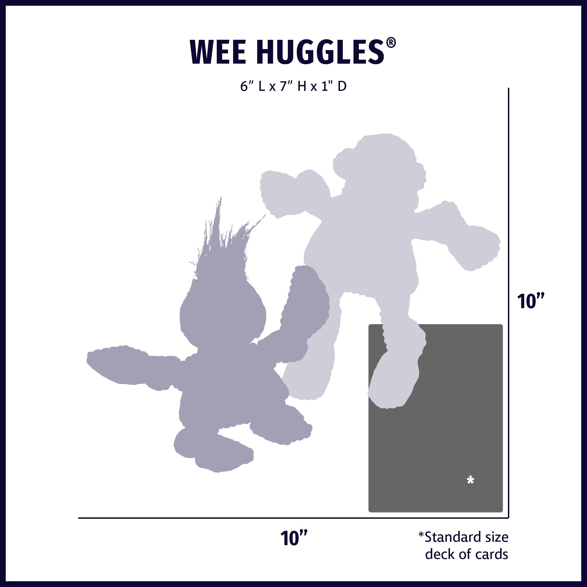 Wee Huggles® Assorted Dog People™ Plush Dog Toys, 3 Pack - BIG FRENCHIES